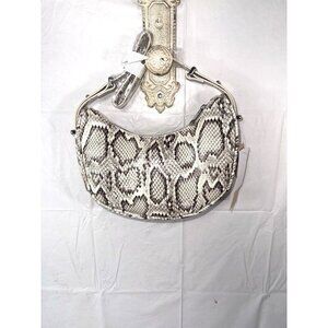 JustFab Snakeskin Minimal Shoulder Bag hobo shoulder bag Purse JustFab Snakeskin